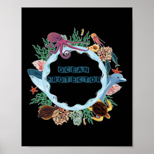 Poster Proteção ambiental Conservação da Natureza, Ocea