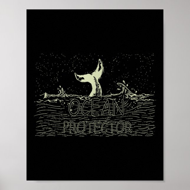 Poster Proteção Ambiental, Conservação da Natureza, Ocean (Frente)