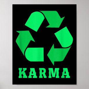 Poster Proteção ambiental contra o Reciclagem de Karma