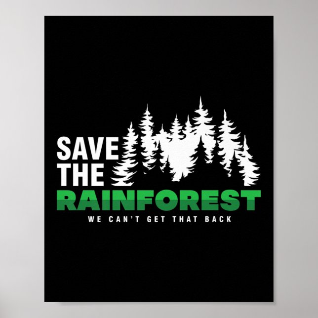 Poster Proteção Ambiental Da Floresta Tropical (Frente)