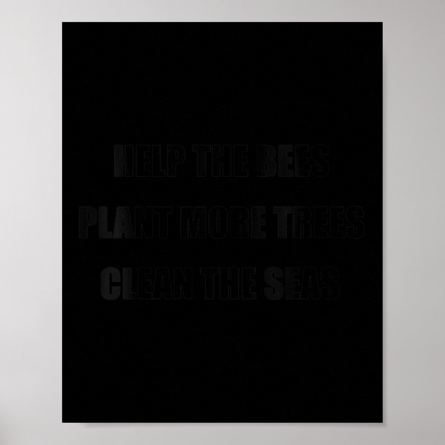 Poster Proteção Ambiental Das Mulheres - Salvar As Abelha (Frente)