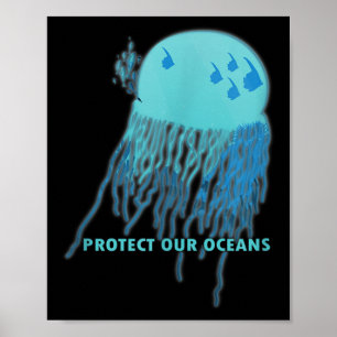 Poster Proteção Ambiental de Água-Viva, Proteção Climátic