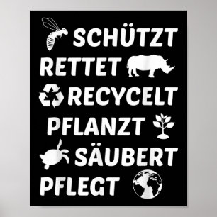 Poster Proteção Ambiental Reciclada Proteção Climática