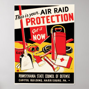 Pôster Proteção contra Raid Aéreo