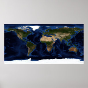Poster Protecção topográfica & batimétrica da terra