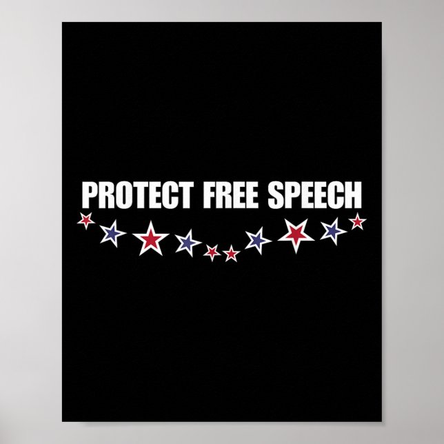 Poster Protect Speech Patriotic Men Women  (Frente)
