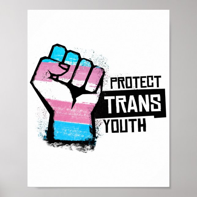 Poster Proteger a Juventude Trans - Punho do Orgulho (Frente)