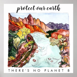 Poster PROTEGER A NOSSA ÁGUA DO Parque Nacional DA Zion