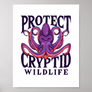Poster Proteger Criptozoologia Criptid Wildlife