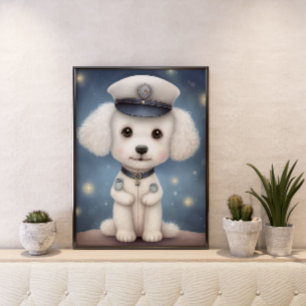 Poster Proteger e Servir: Poodle Policial em Serviço