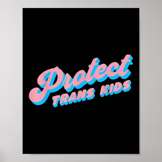 Poster Proteger Fila de Orgulho Lgbt de Crianças Trans (Frente)