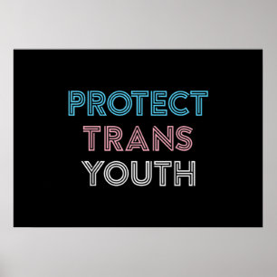 Poster Proteger o Orgulho LGBT Transgênere de Juventude 