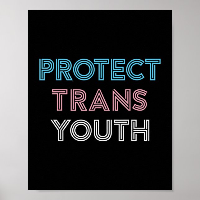 Poster Proteger o Orgulho LGBT Transgênere de Juventude T (Frente)