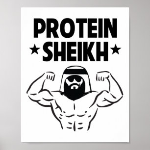 Poster Proteína Sheikh Funny Arabe Malhação de Gym