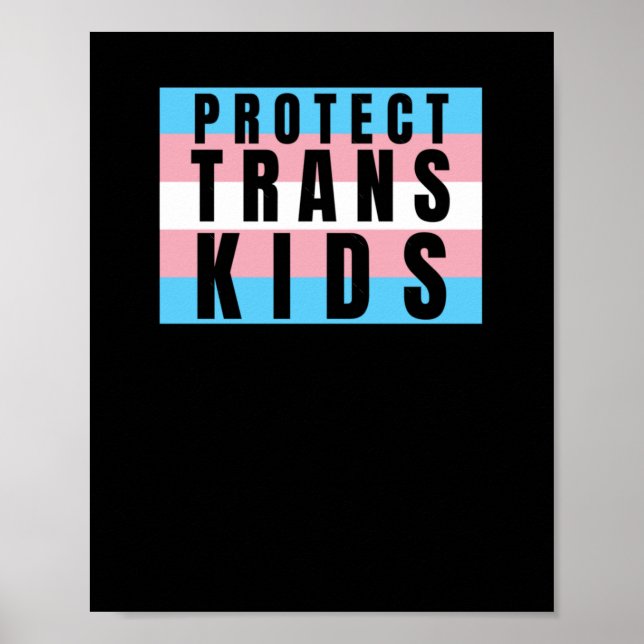 Poster Proteja o adesivo do Orgulho Transgênere de Crianç (Frente)