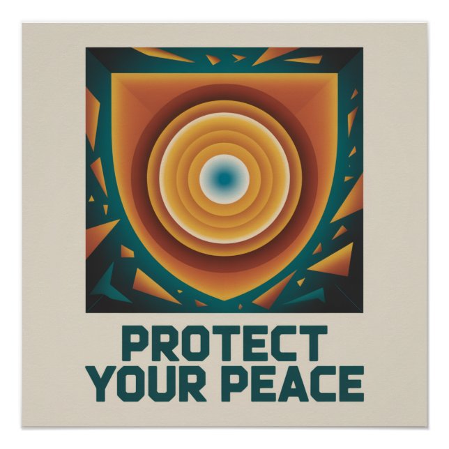 Pôster Proteja Sua Paz (Frente)