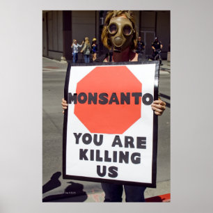 Pôster Protestador de Monsanto