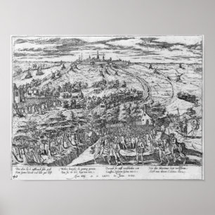 Poster Protestantes que encontram-se no aberto em torno