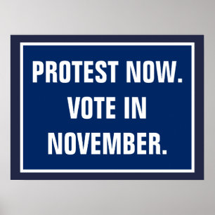 Poster Protesto Agora Votação na Eleição Política de