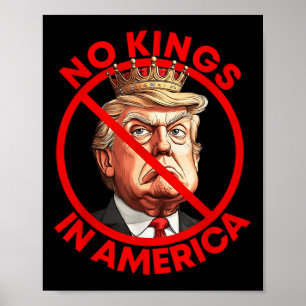 Poster Protesto Anti-Trump Sem Reis Na América