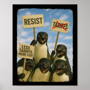 Poster Protesto Contra Tarrifs Marcha: Diversão De Ativis