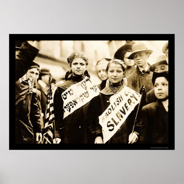 Pôster Protesto de Trabalho Infantil em Nova Iorque 1909 (Frente)