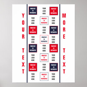Poster Protesto é Modelo de Logotipo Patriótico