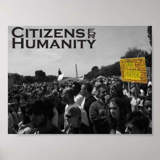 Pôster Protesto em Darfur (Frente)