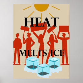 Poster Protesto Gelo Derrete com Calor