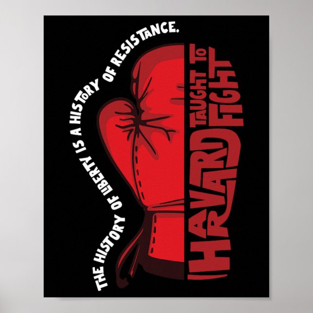 Poster Protesto Político Anti-Trump Harvard (Frente)