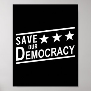 Poster Protesto Salve Nossa Democracia Anti-trump