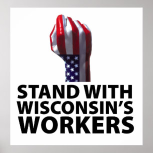 Pôster Protestos de Wisconsin