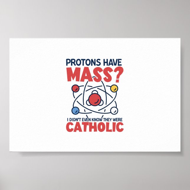 Poster Protons têm massa que eu nem sabia que eram (Frente)