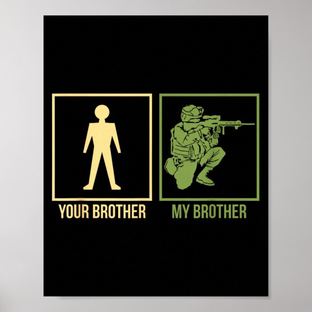 Poster Proud Army Brother I-navy Airforce Seal Ranger  (Frente)