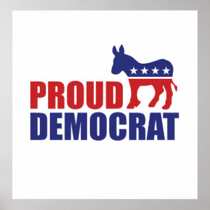 Poster Proud Democrata Donkey