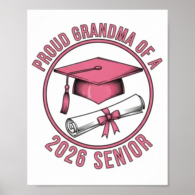 Poster Proud Grandma of a 2026 Football Senior Class (Frente)