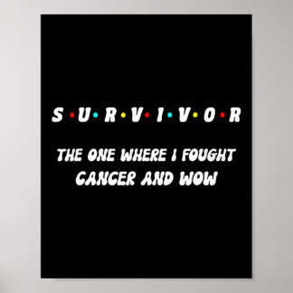 Poster Proud I Survivor Breast Lung Skin Colon Thyroid Aw