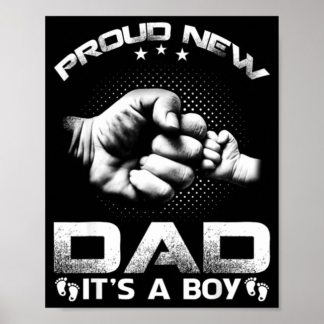 Poster Proud New Dad It's A Boy  (Frente)
