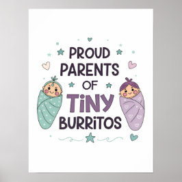 Poster Proud Parents of Tiny Burritos Art