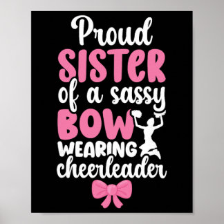 Poster Proud Sister Of A Cheerleader Sister Cheer Sister 