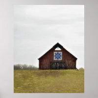 Proud Traditions barn, quilt on rainy day