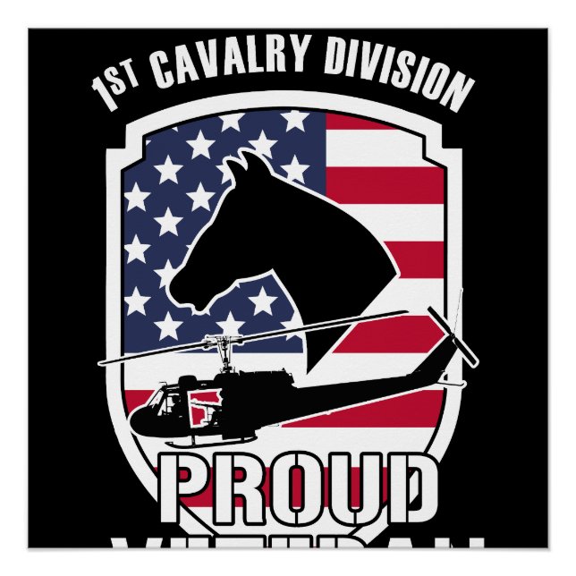 Pôster PROUD VETERAN / 1st Cavalry Division (Frente)