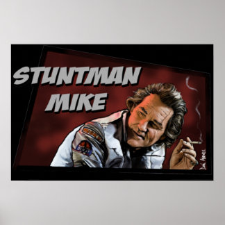 Poster Prova de Morte de Tarantino - Stuntman Mike Tri-bl