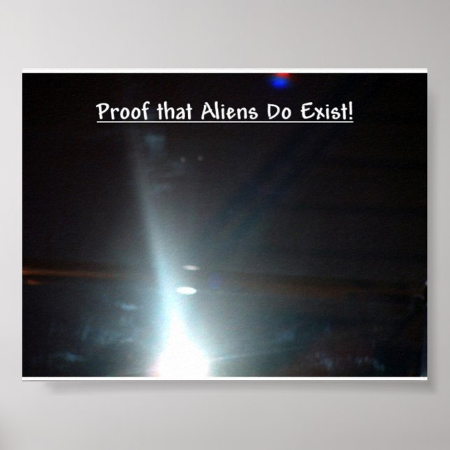 Pôster Prova de que existem Aliens (Frente)