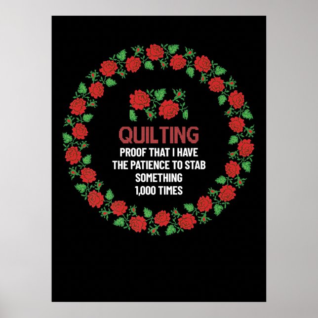 Poster Prova De Que Tenho A Paciência Para Esfaquear (Frente)