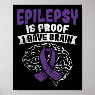 Poster Prova de que tenho consciência de epilepsia cerebr
