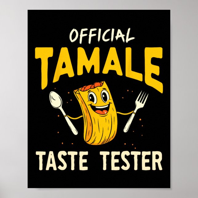 Poster Provador de Sabor de Tamale Comida Mexicana Engraç (Frente)