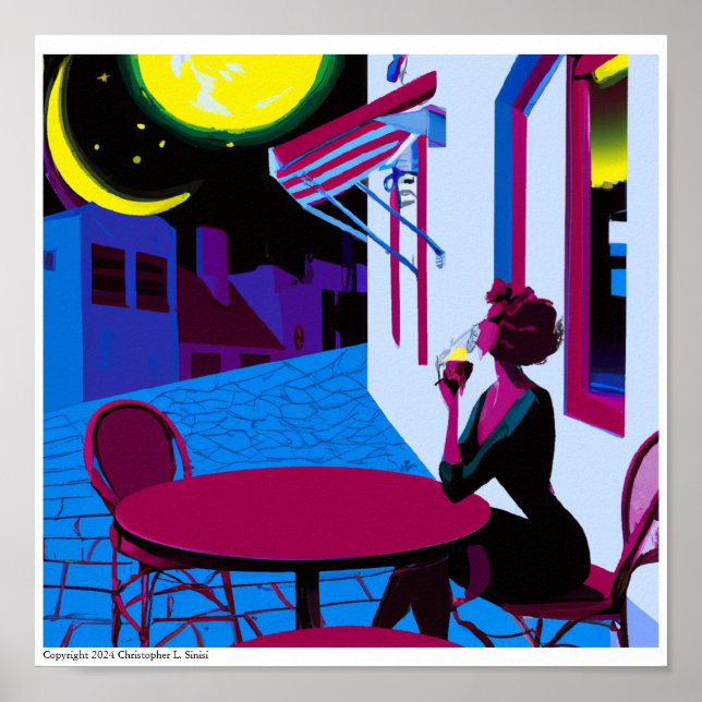 Poster Provando de Vinho de Celebração da Noite em Bari,  (Frente)