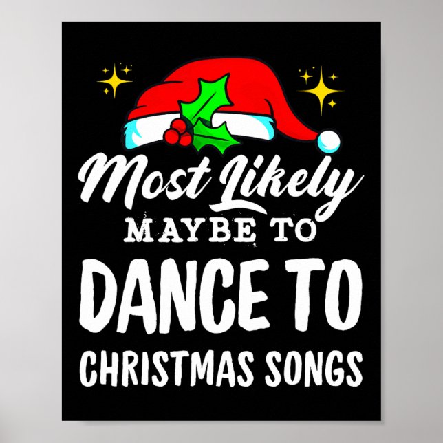 Poster Provavelmente Dança A Canções De Natal Feias (Frente)