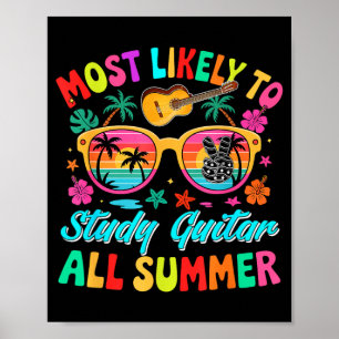 Poster Provavelmente Estuda Violão Férias de Verão Divert